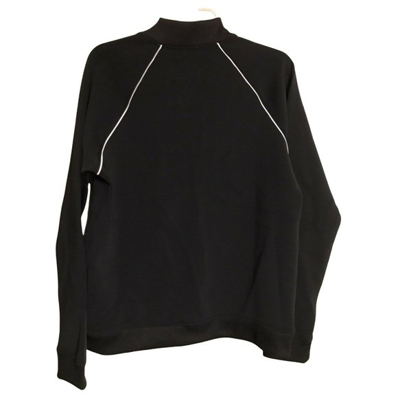 NWT VICTORIA'S SECRET Sport Women's Track Jacket Sz MEDIUM Black - Picture 2 of 4